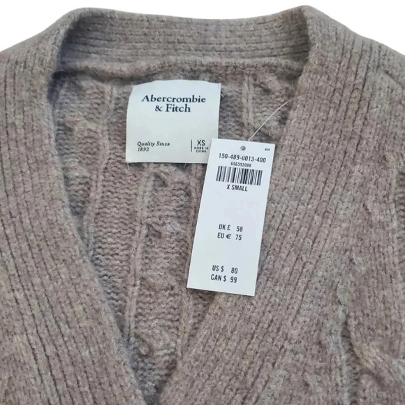 Abercrombie Brown Sweater NWT SIZE  XS - Picture 2 of 6